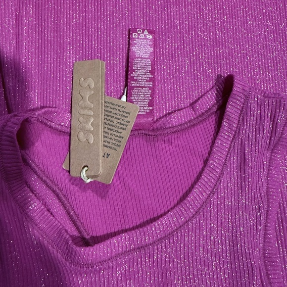 SKIMS Fuchsia Ribbed Maxi Racerback Dress - Picture 2 of 6